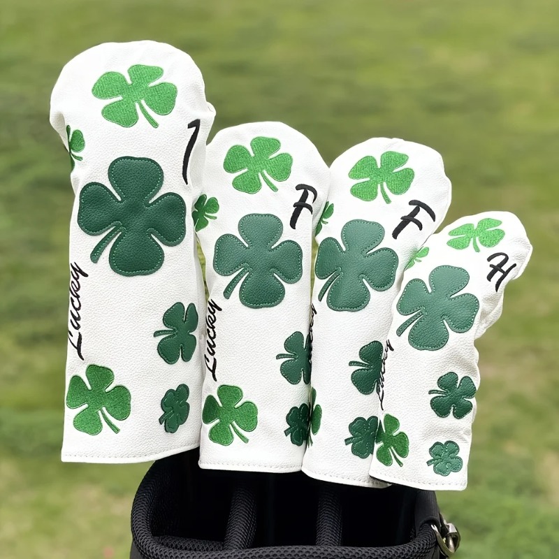 Golf Equipment Rack - Stylish Clover Golf Club Head Covers