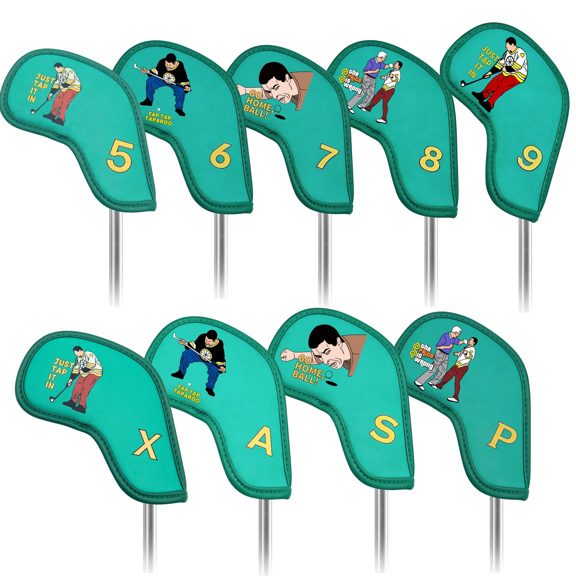 Golf Equipment Rack - 9 pcs Golf Iron Covers with