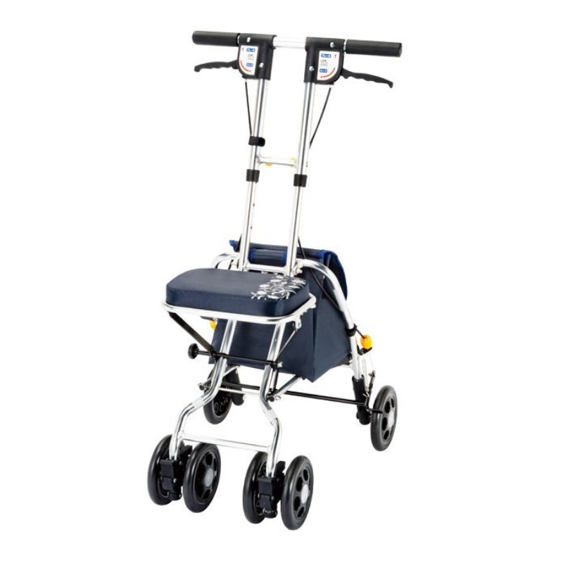 Folding Rollator Walker with S - Pull Cart Fold ulasan dan harga