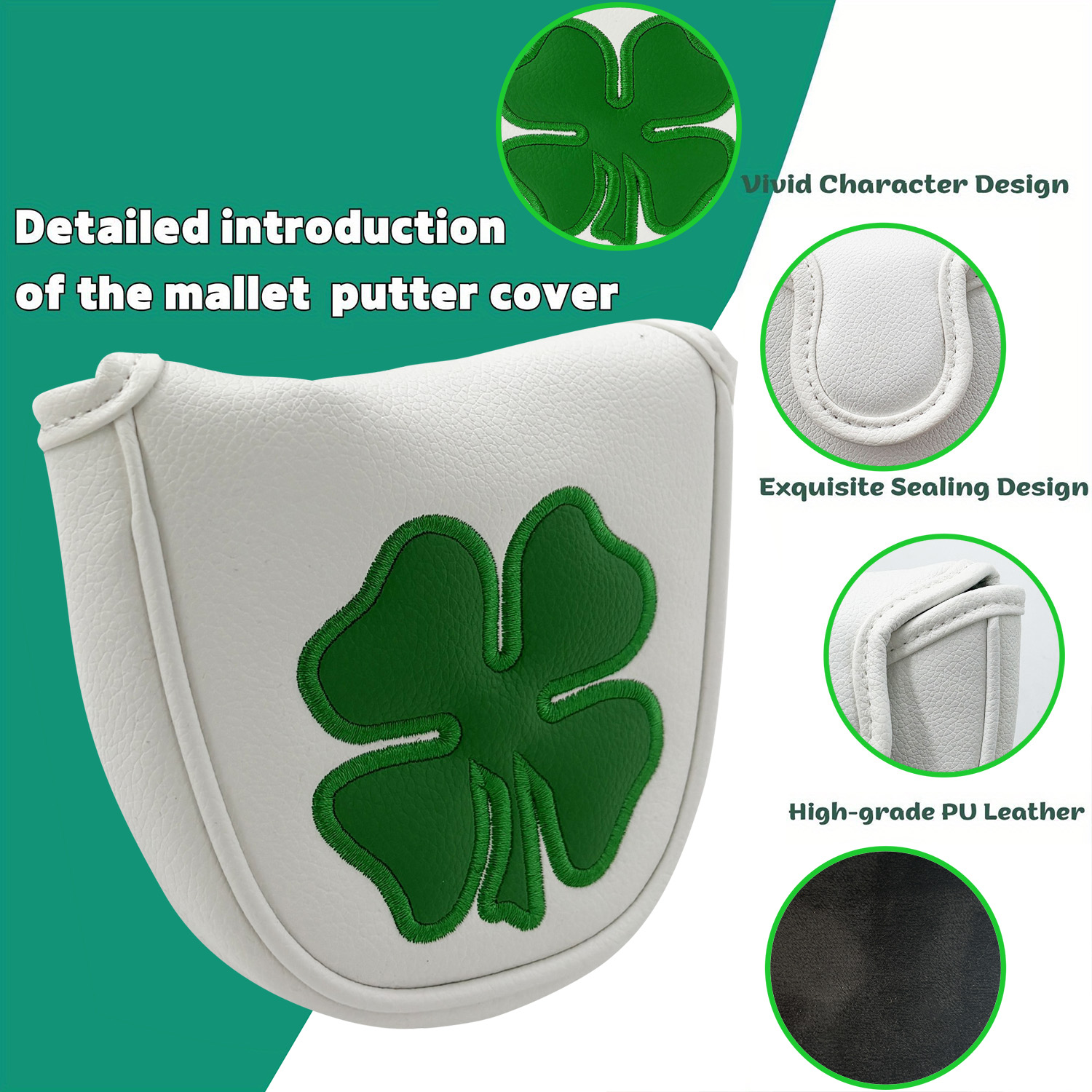 1pc Putter Head Cover, 'Clover - Golf Equipment Rack ulasan dan harga