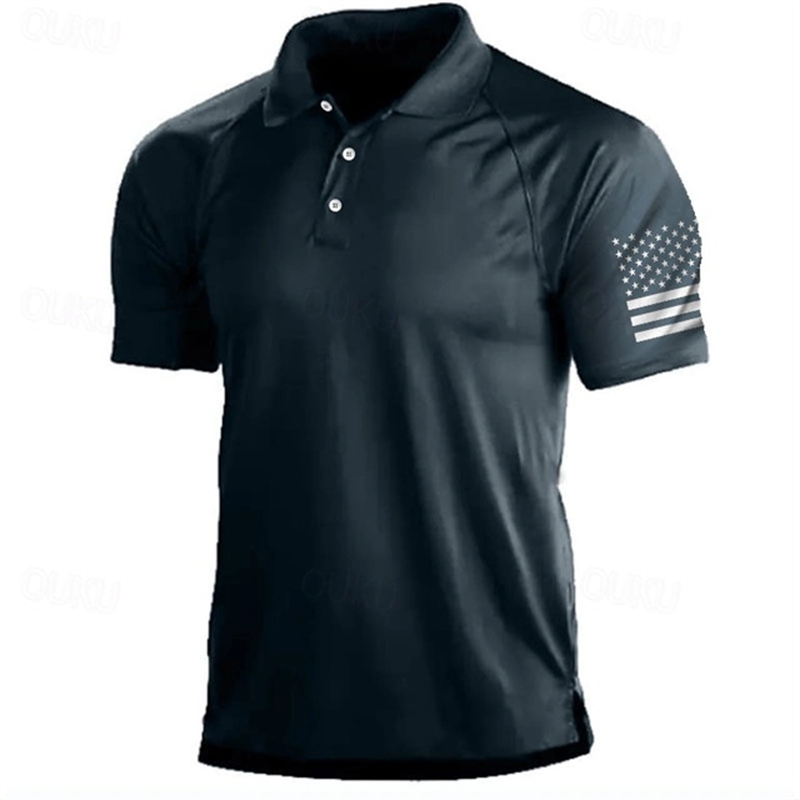 3D Print USA Flag Pattern Polo - Golf Equipment Brands ulasan dan harga