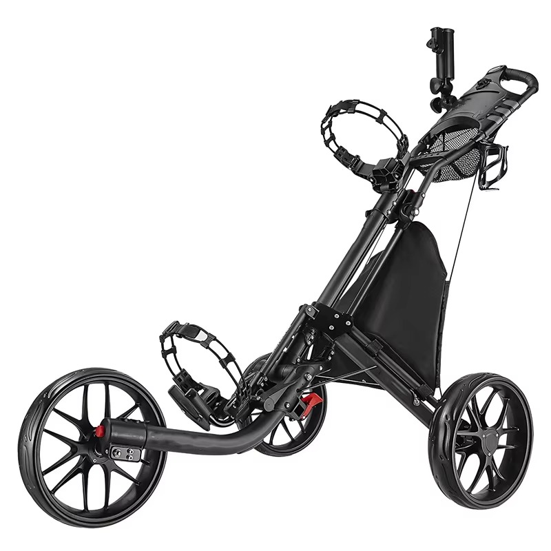 Golf Push Cart 4 Wheel Sturdy  - Pull Cart Fold ulasan dan harga