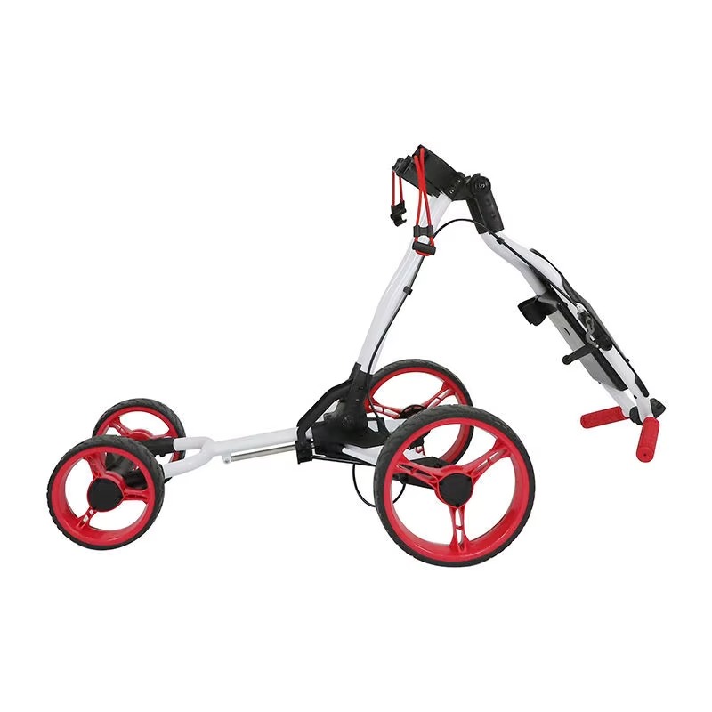 Golf Push Cart 4 Wheel Sturdy  - Pull Cart Fold ulasan dan harga