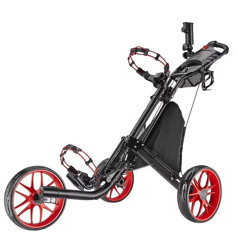Golf Push Cart 4 Wheel Sturdy  - Pull Cart Fold ulasan dan harga