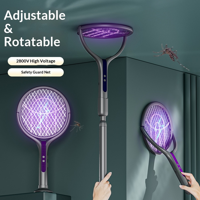 Rotating Head Bug Zapper Racke - Head Racket Boom ulasan dan harga