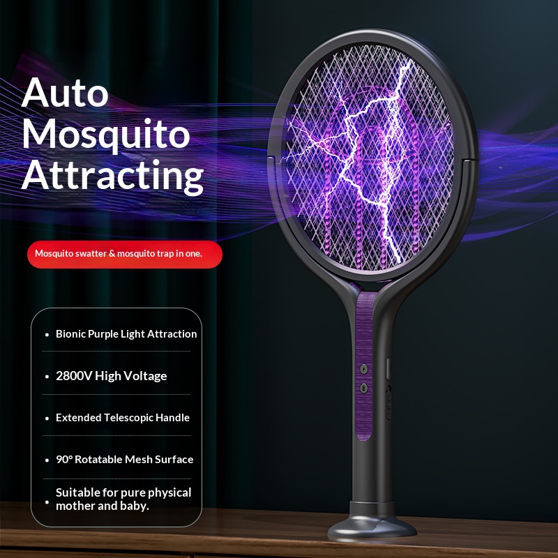 Rotating Head Bug Zapper Racke - Head Racket Boom ulasan dan harga
