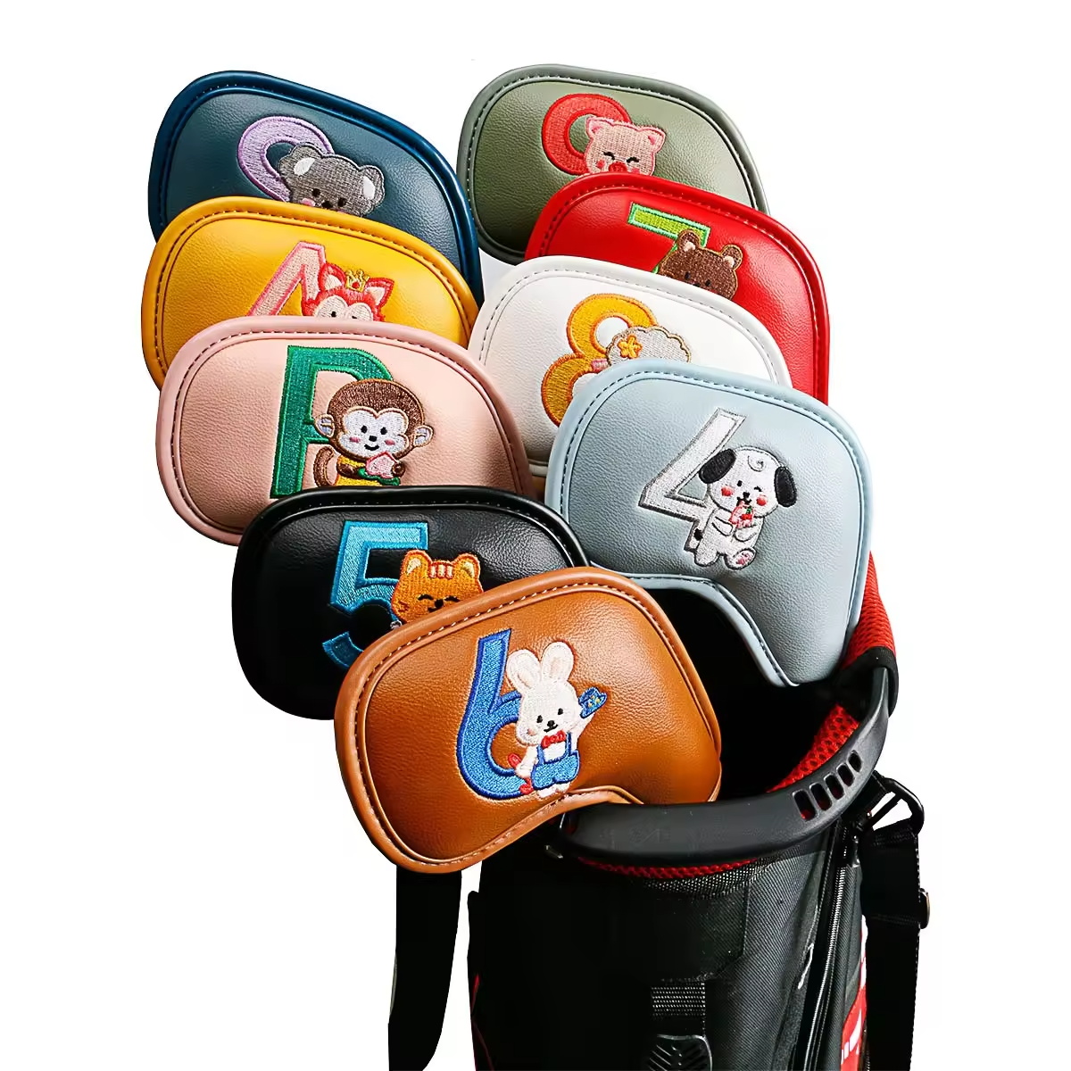 9Pcs Cute Cartoon Animal Golf  - Golf Equipment Rack ulasan dan harga