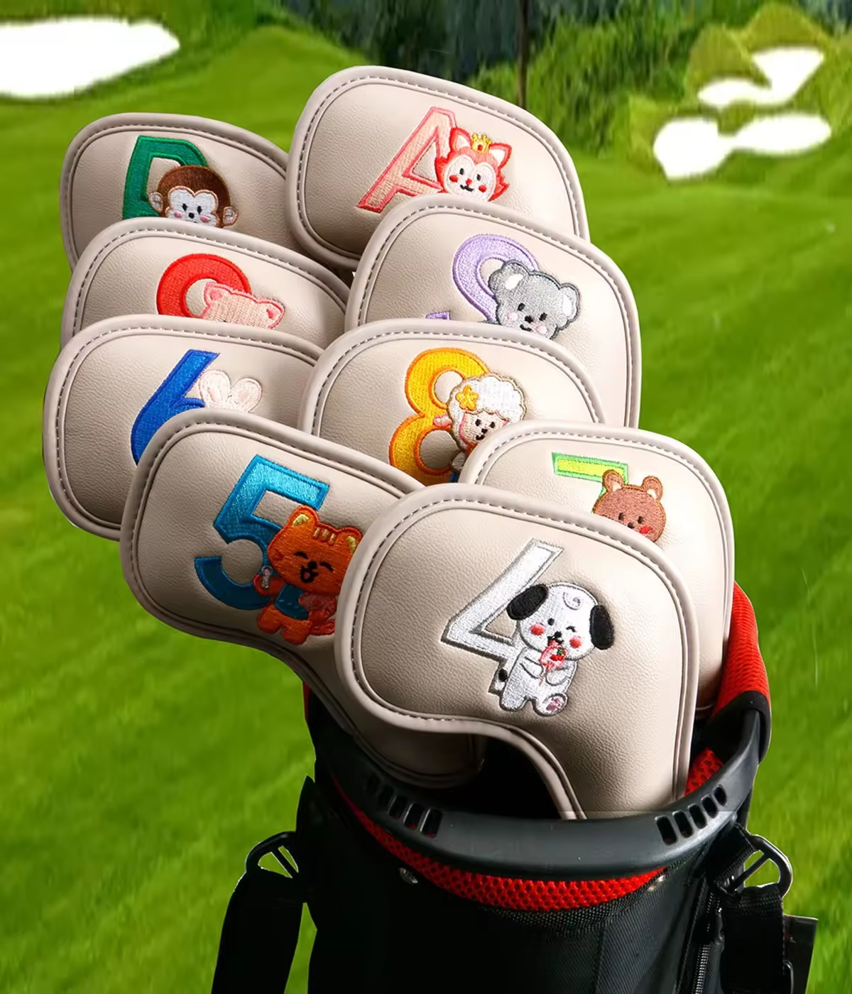 9Pcs Cute Cartoon Animal Golf  - Golf Equipment Rack ulasan dan harga
